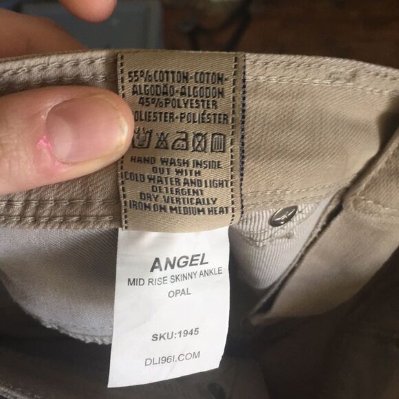 - DL1961 Angel mid rise skinny ankle jeans in opal - Picture 4 of 5